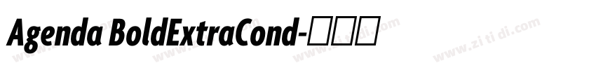 Agenda BoldExtraCond字体转换
